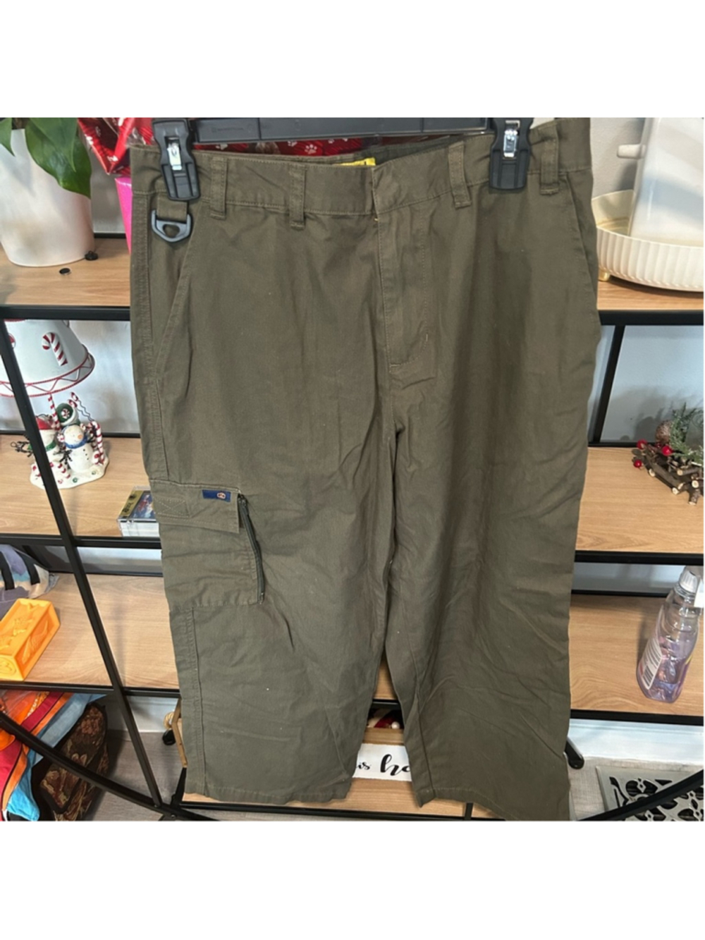 Split Olive Green Pants